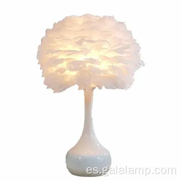 Lámpara de escritorio de plumas de estilo nórdico - decoración cálida